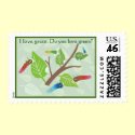 I love green. Do you love green? stamp.