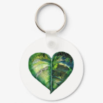 I Love Green Keychain