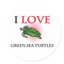 I Love Green Sea Turtles stickers by tshirtshirts I Love Green Sea Turtles stickers