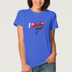 I Love Green-winged Macaws Women's Basic T-Shirt