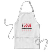 I LOVE GREENGROCERS aprons