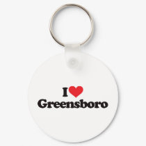 I Love Greensboro keychains