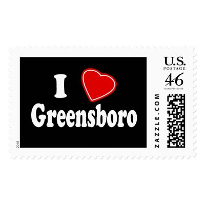I Love Greensboro Stamps