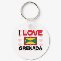 I Love Grenada keychains