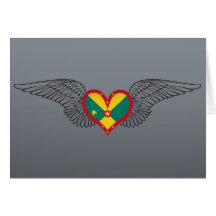 I Love Grenada -wings Greeting Card