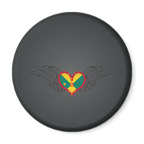 I Love Grenada -wings Refrigerator Magnet