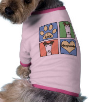 I Love Greyhounds pet clothing