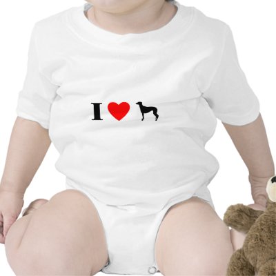 I Love Greyhounds T Shirt by MenagerieMayhem