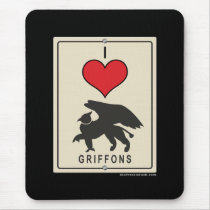 I Love Griffons mousepads
