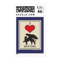 I Love Griffons postage