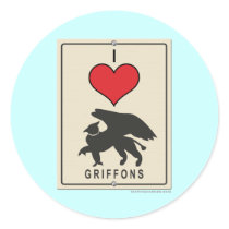 I Love Griffons stickers
