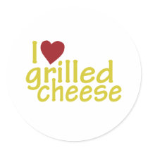 I Love Grilled Cheese Round Sticker