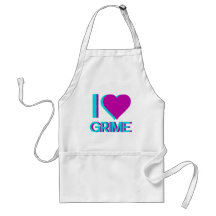 i love grime music apron