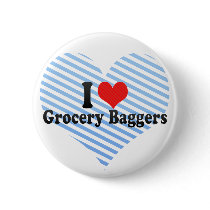 I Love Grocery Baggers Pins