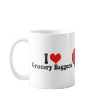 I Love Grocery Baggers Mugs