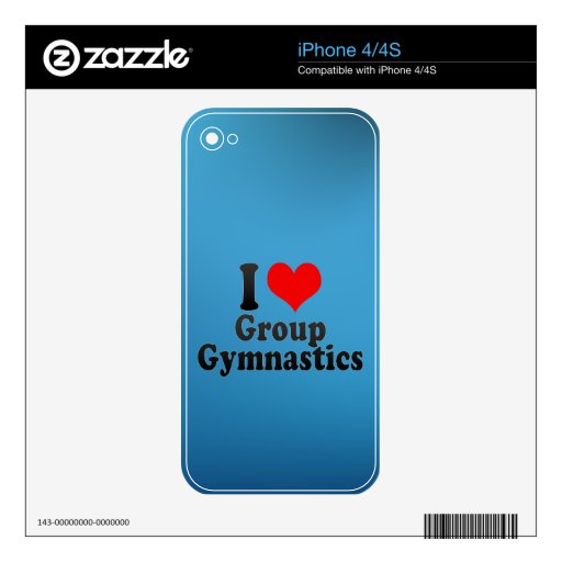 I love Group Gymnastics Decal For iPhone 4S