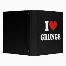 I Love Grunge 3 Ring Binders