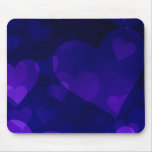 I Love Grunge Dark BlueHeart Pattern Mouse Pads