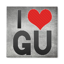 I Love GU Refrigerator Magnet