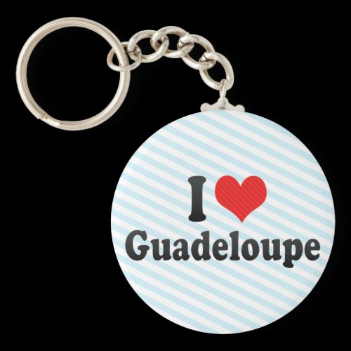 I Love Guadeloupe Keychains