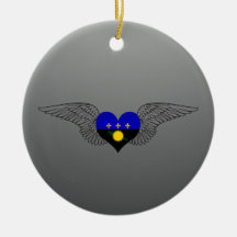 I Love Guadeloupe -wings Ornaments