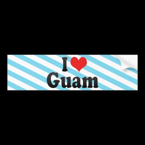 I Love Guam Bumper Sticker