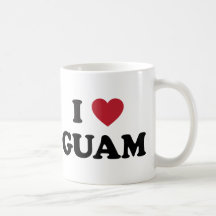 I Love Guam Coffee Mugs