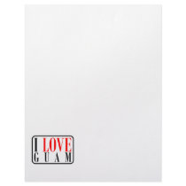 I Love Guam Design Letterhead Template