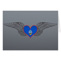 I Love Guam -wings Cards