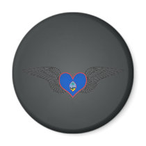 I Love Guam -wings Magnets