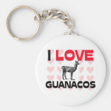 I Love Guanacos Keychain