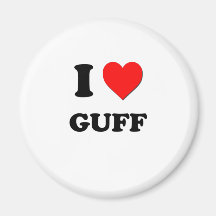 I Love Guff Refrigerator Magnets