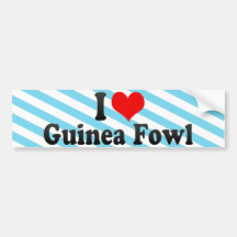 I Love Guinea Fowl Bumper Sticker