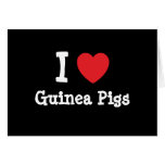 I love Guinea Pigs heart custom personalized Greeting Cards