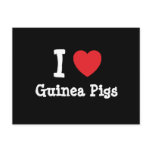 I love Guinea Pigs heart custom personalized Post Cards