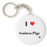I Love Guinea Pigs Keychain