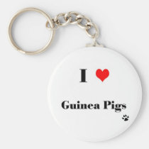 I Love Guinea Pigs Keychain keychains