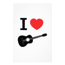 I love guitar customised stationery