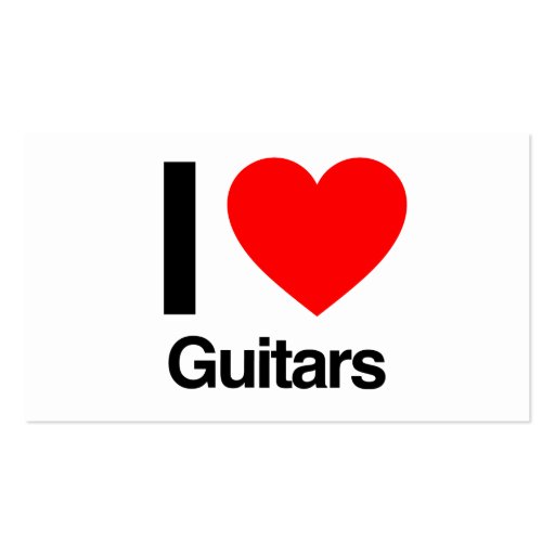 i love guitars business card templates (front side)