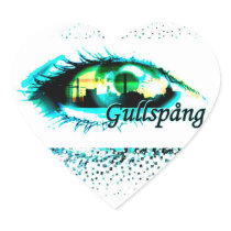 I love Gullspång Heart Sticker