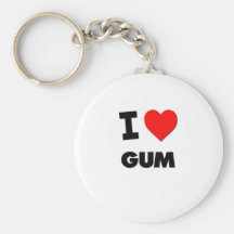 I Love Gum Key Chains
