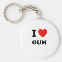 I Love Gum Keychain