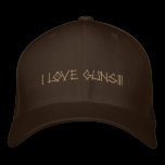 I Love guns! embroidered hats