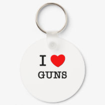 I LOVE GUNS keychains