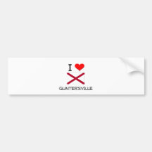 I Love GUNTERSVILLE Alabama Bumper Stickers