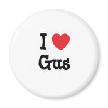 I love Gus heart custom personalized magnets