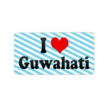 I Love Guwahati, India Custom Address Labels