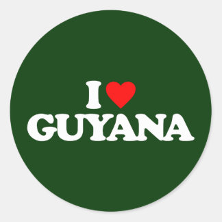 guyana sticker round classic gifts