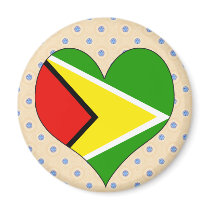 I Love Guyana Fridge Magnets