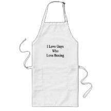 I Love Guys Who Love Boxing Apron